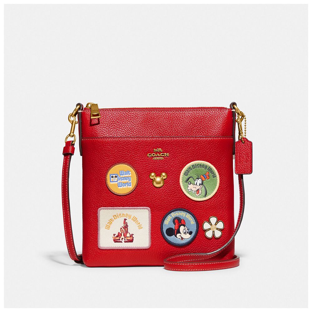公式 ショップディズニー Coach ミッキー ミニー グーフィー ショルダーバッグ キット メッセンジャー クロスボディ パッチ