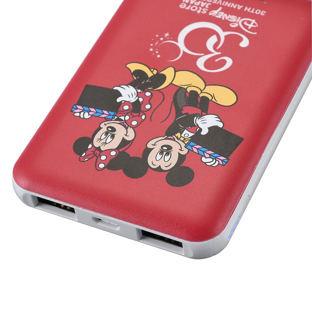 公式 ショップディズニー ミッキー ミニー モバイルバッテリーチャージャー Disney Store Japan 30th