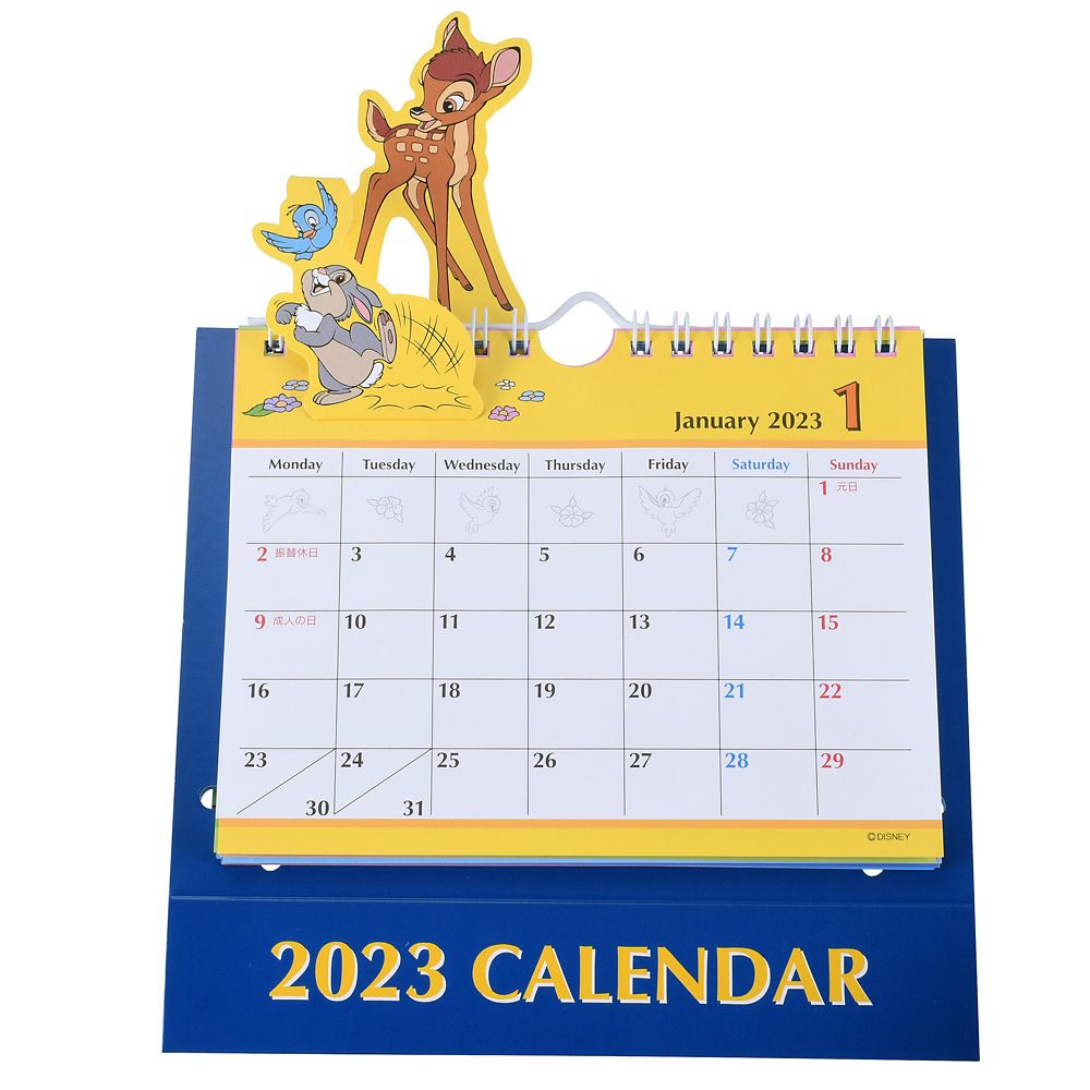 公式 ショップディズニー ディズニーキャラクター 卓上カレンダー 23 ポップアップ Calendars Organizers