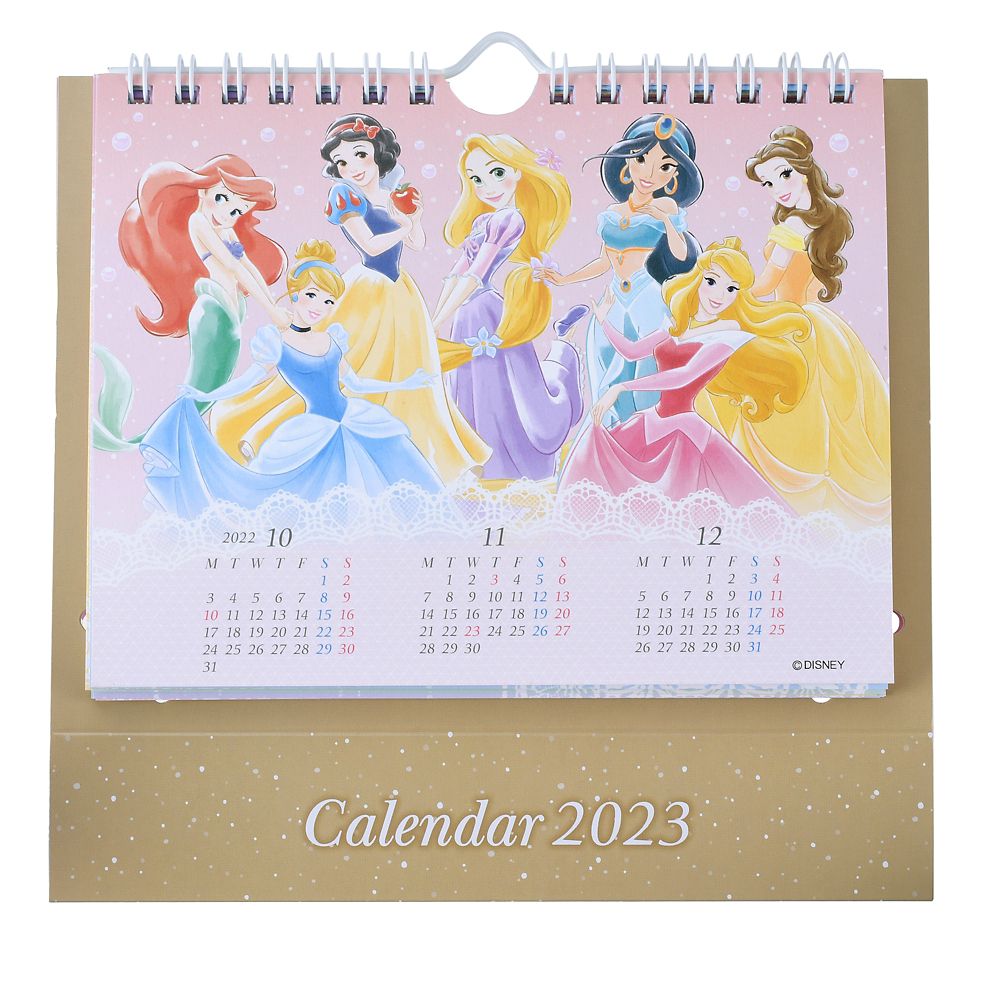 公式 ショップディズニー ディズニープリンセス 卓上カレンダー 23 ポップアップ Calendars Organizers