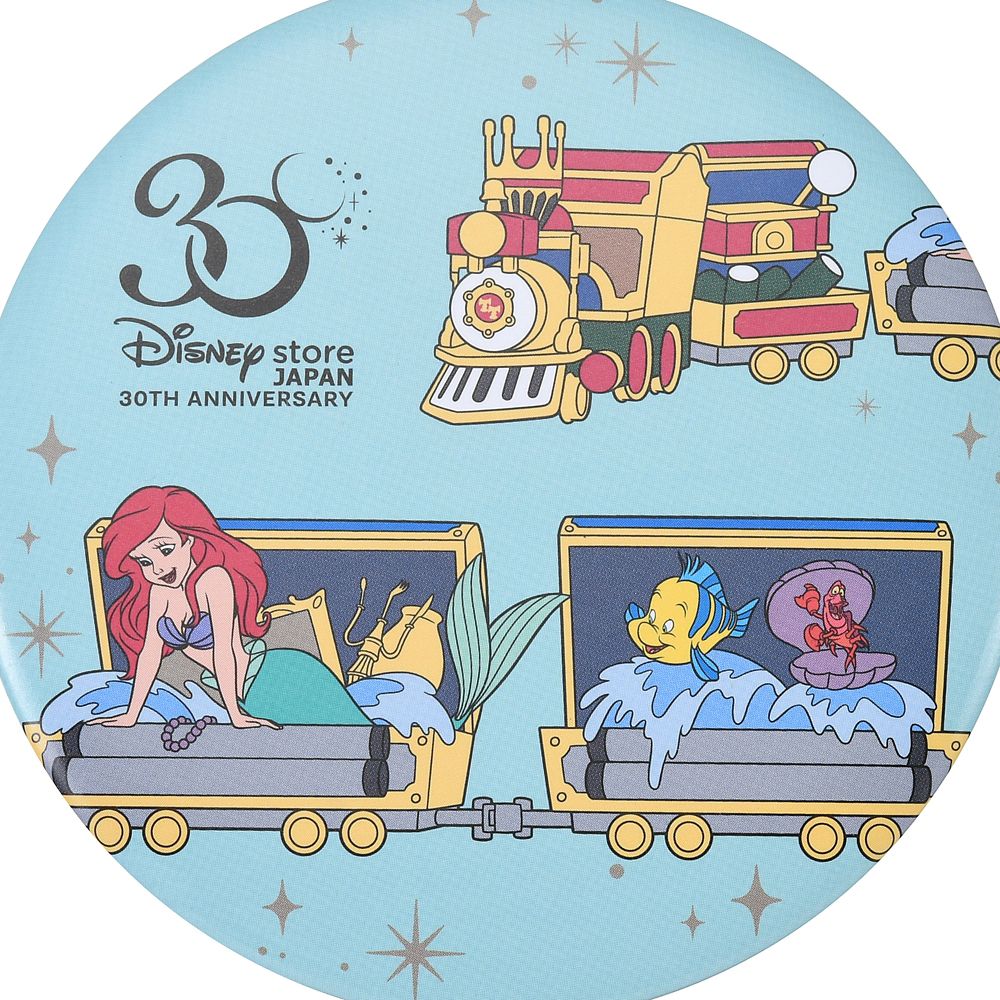 公式 ショップディズニー アリエル フランダー セバスチャン 缶バッジ Disney Store Japan 30th