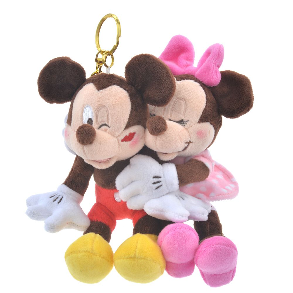 公式 ショップディズニー ミッキー ミニー ぬいぐるみキーホルダー キーチェーン Happy Hug