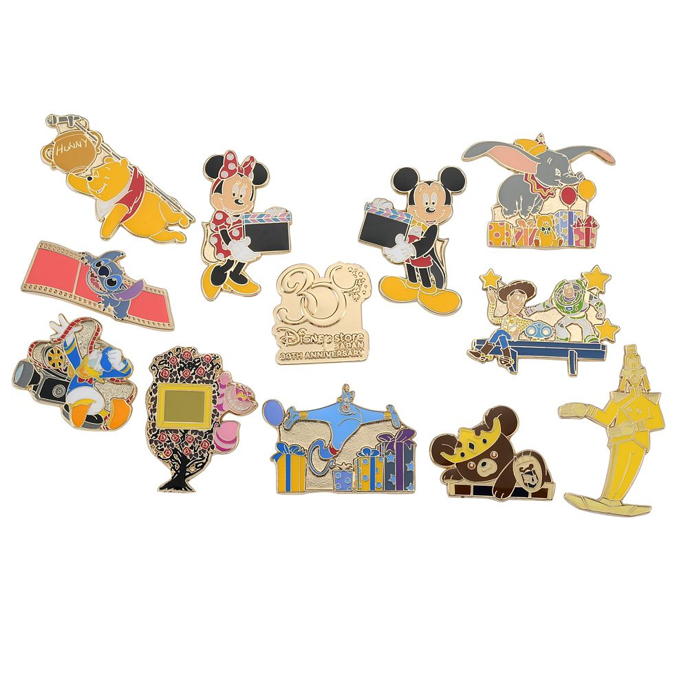 公式 ショップディズニー ディズニーキャラクター ピンバッジ セット Disney Store Japan 30th