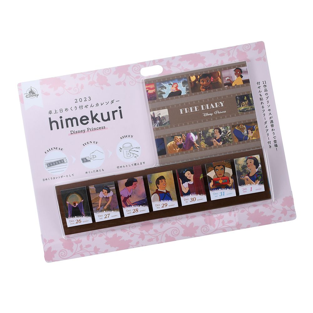 公式 ショップディズニー Himekuri ディズニープリンセス 卓上日めくりカレンダー 付箋 23 Calendars Organizers