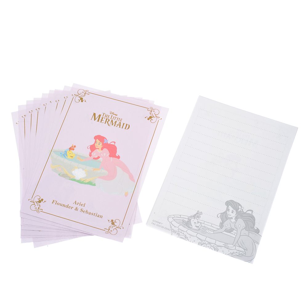 公式 ショップディズニー アリエル フランダー セバスチャン レターセット ミニ