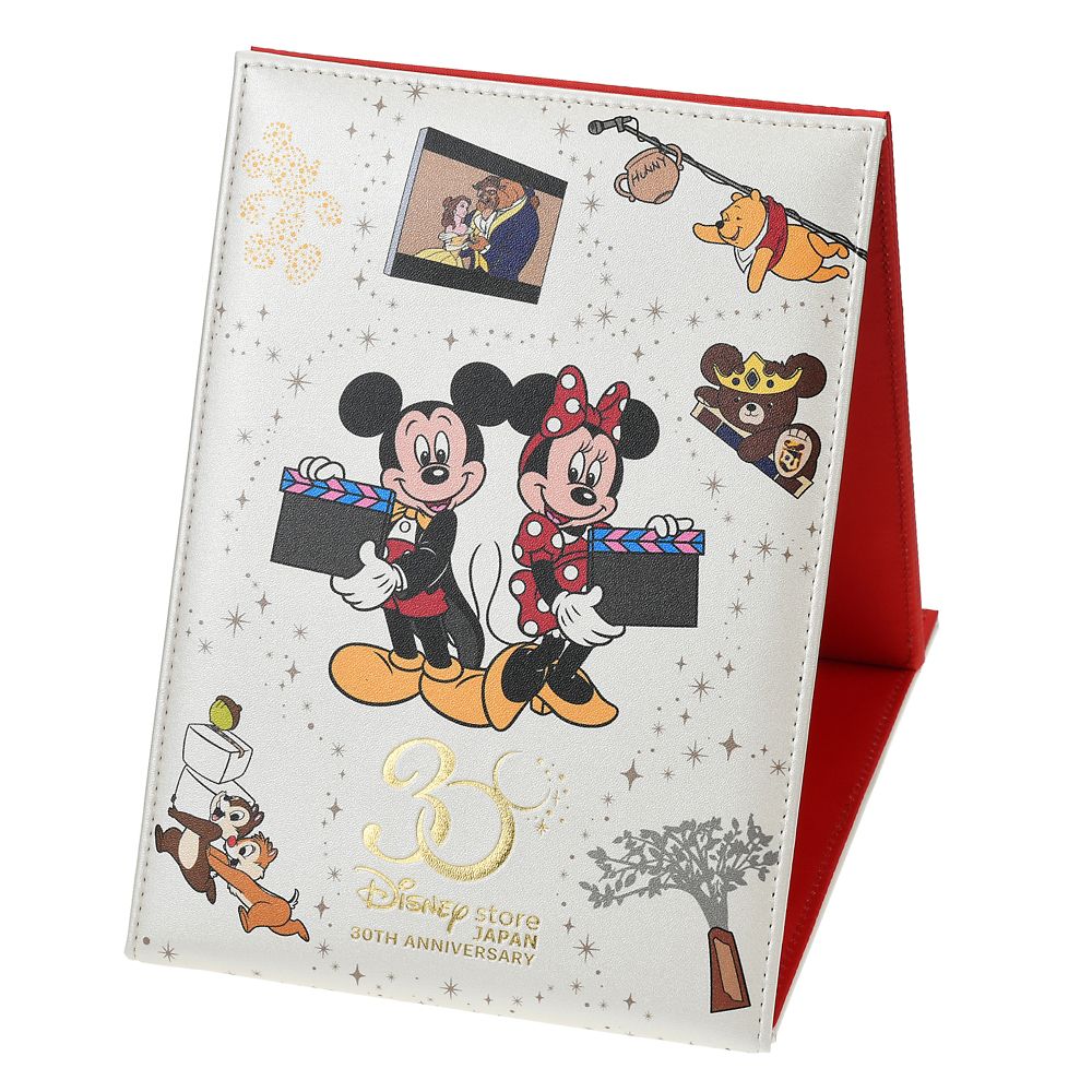 公式 ショップディズニー ディズニーキャラクター ミラー 鏡 折りたたみ式 Disney Store Japan 30th