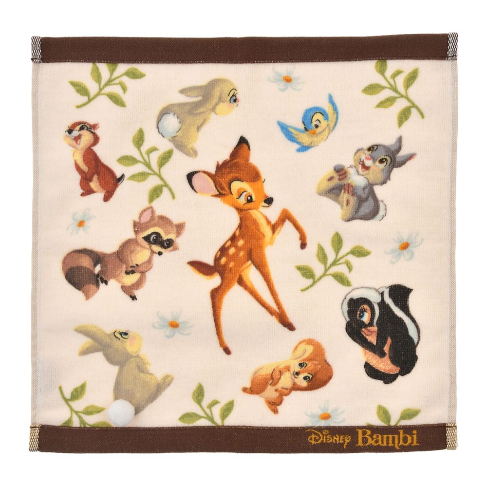 公式 ショップディズニー バンビ とんすけ フラワー ミニタオル Bambi 80years