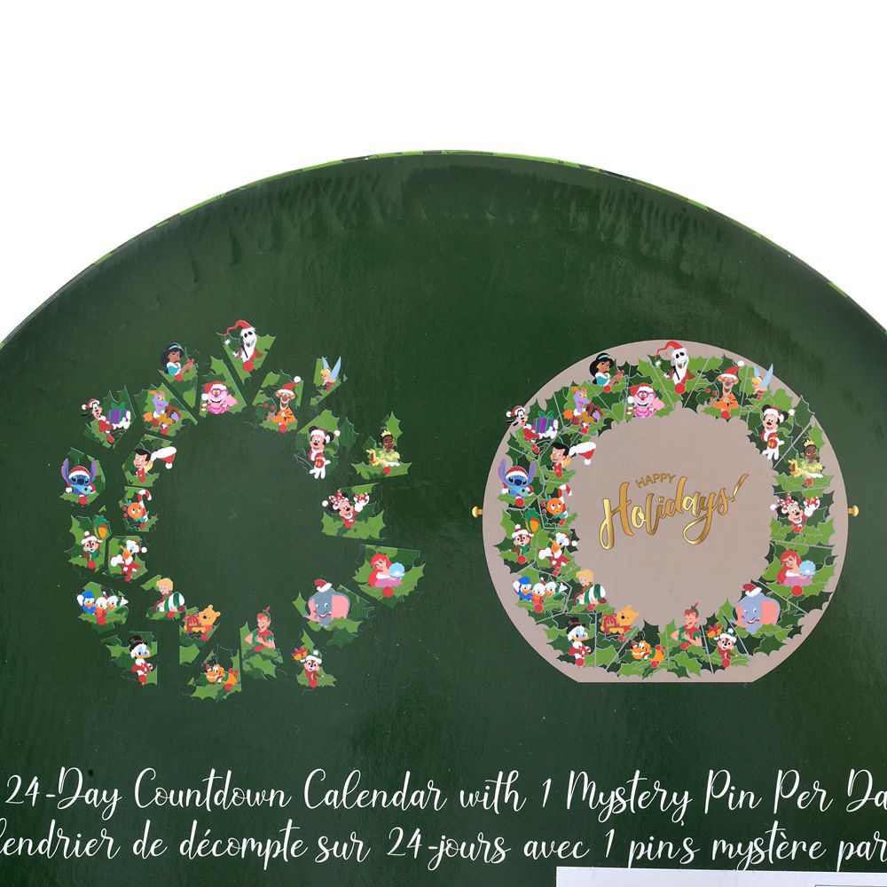公式 ショップディズニー ディズニーキャラクター アドベントカレンダー ピンバッジ リース Disney Christmas 22