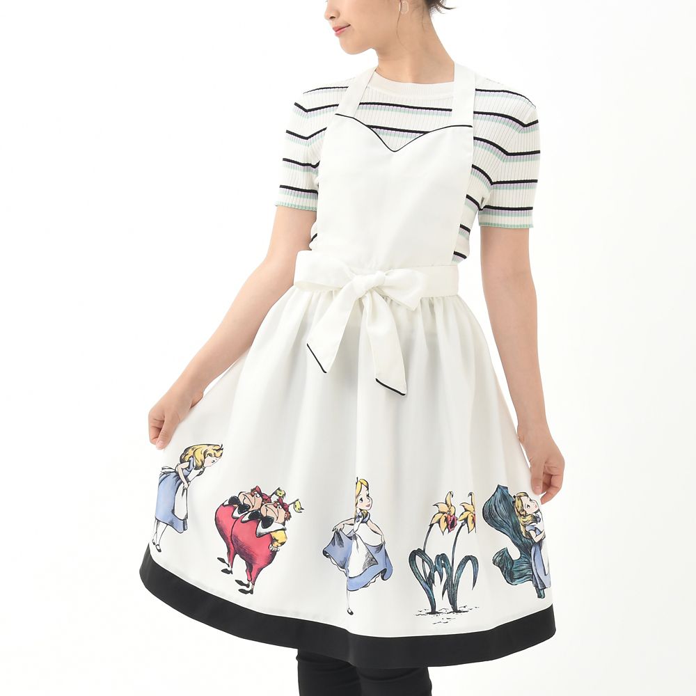 公式 ショップディズニー ふしぎの国のアリス エプロン Alice Tea Party