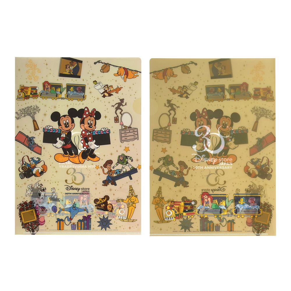公式 ショップディズニー ディズニーキャラクター クリアファイル Disney Store Japan 30th