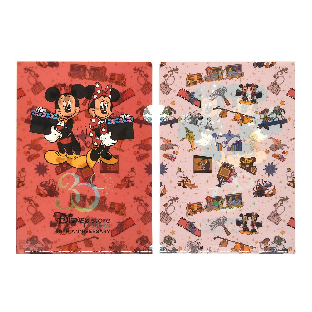 公式 ショップディズニー ディズニーキャラクター クリアファイル Disney Store Japan 30th