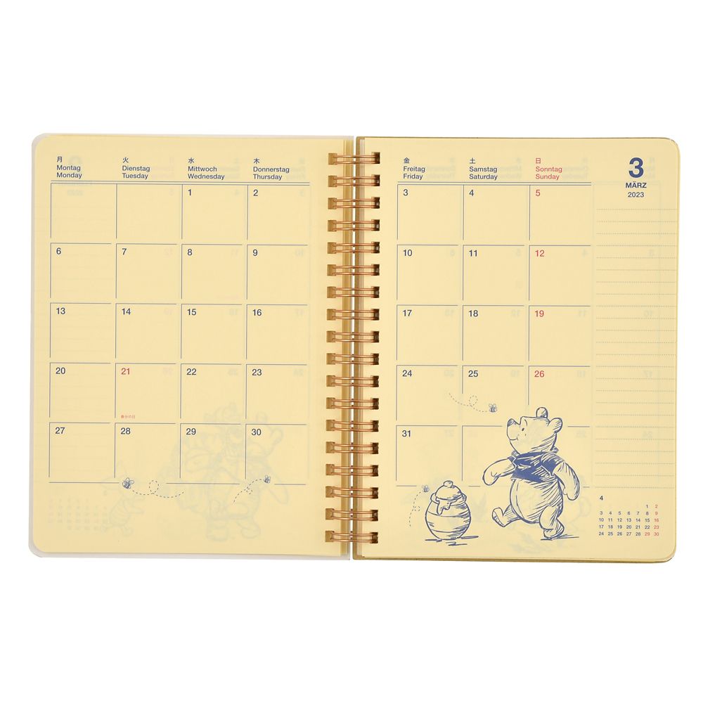 公式 ショップディズニー デルフォニックス プー フレンズ Rollbahn 手帳 スケジュール帳 L 23 Calendars Organizers