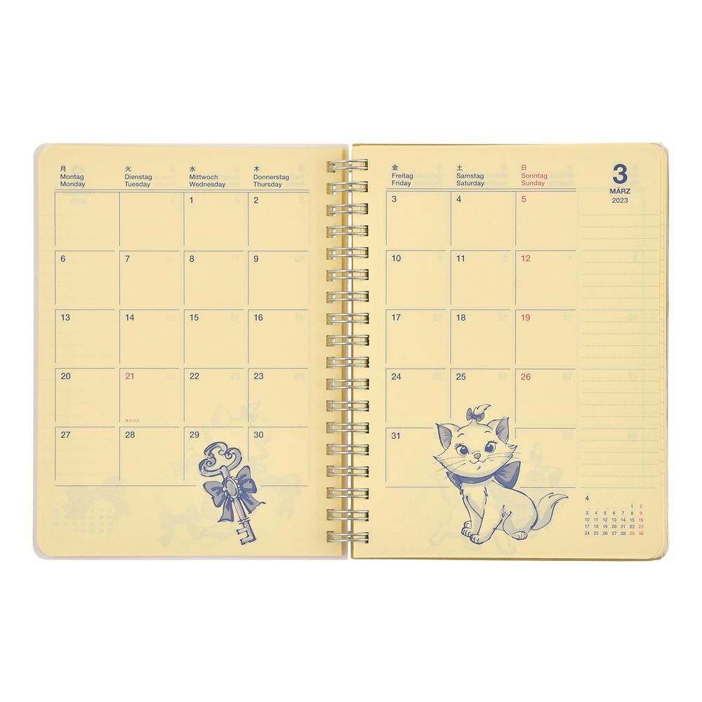 公式 ショップディズニー デルフォニックス マリー おしゃれキャット Rollbahn 手帳 スケジュール帳 L 23 Calendars Organizers