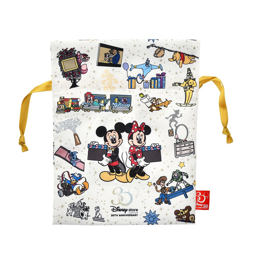公式 ショップディズニー ディズニーキャラクター 巾着 Disney Store Japan 30th