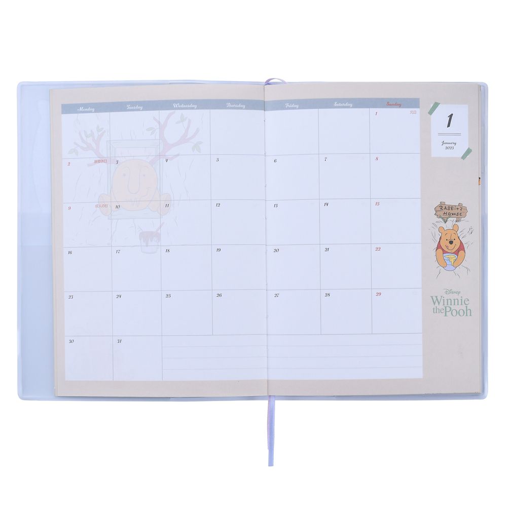 公式 ショップディズニー プー フレンズ 手帳 スケジュール帳 しおり付き 23 Calendars Organizers