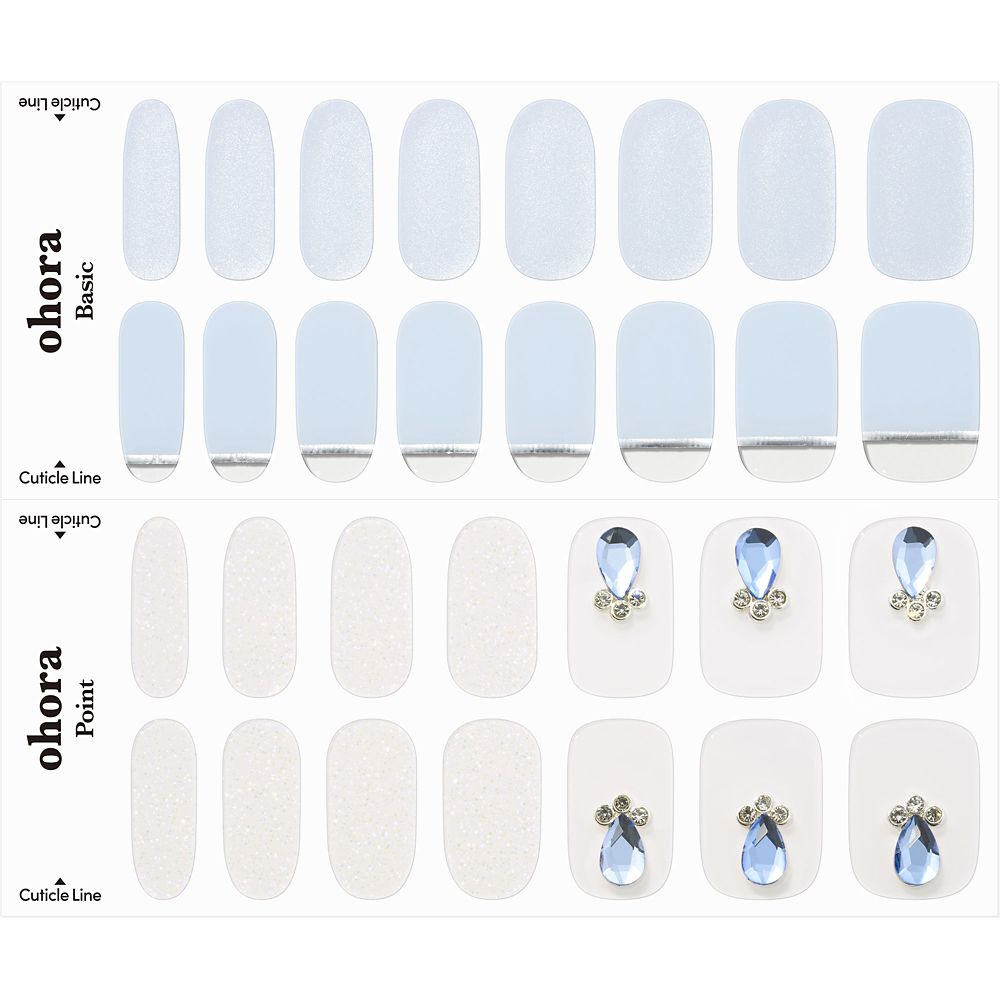 公式 ショップディズニー Ohora シンデレラ ネイルシール セミキュアジェルネイル