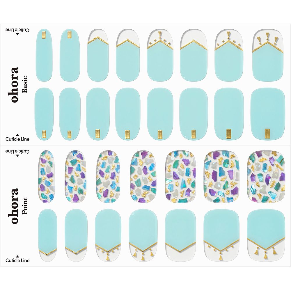 公式 ショップディズニー Ohora ジャスミン ネイルシール セミキュアジェルネイル