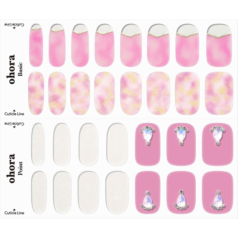 公式 ショップディズニー Ohora オーロラ姫 ネイルシール セミキュアジェルネイル