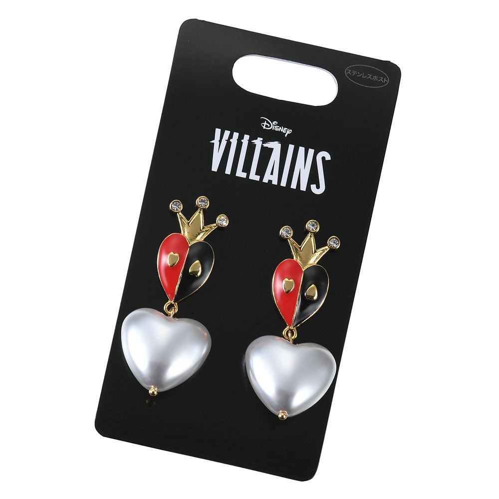 公式 ショップディズニー ハートの女王 ピアス パール Disney Villains 22