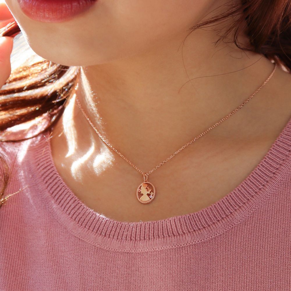 【ザ・キッス】 DI-SN6029CB 美女と野獣 ベル / シルバー ネックレス 40cm