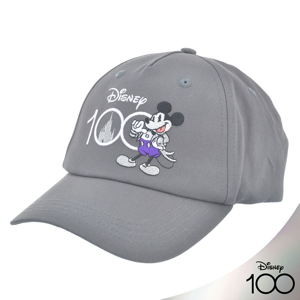 公式 ショップディズニー ミッキー 帽子 キャップ グレー The Disney100 Platinum Celebration Collection