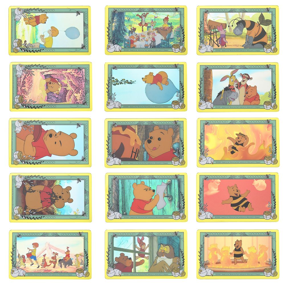 【公式】ショップディズニー | くまのプーさん シール・ステッカー カード型 15枚セット PH-JULY