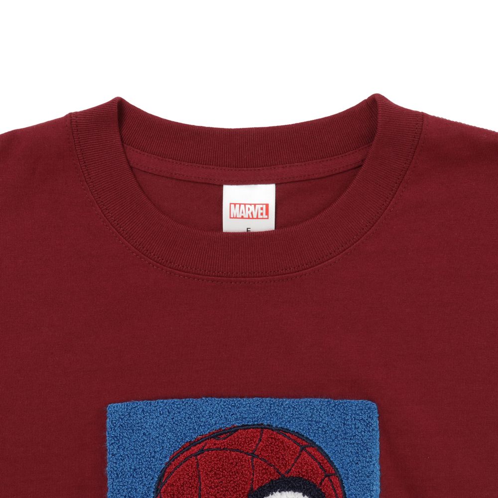 MARVEL  リブ付サガラ刺繍長袖Ｔシャツ スパイダーマン