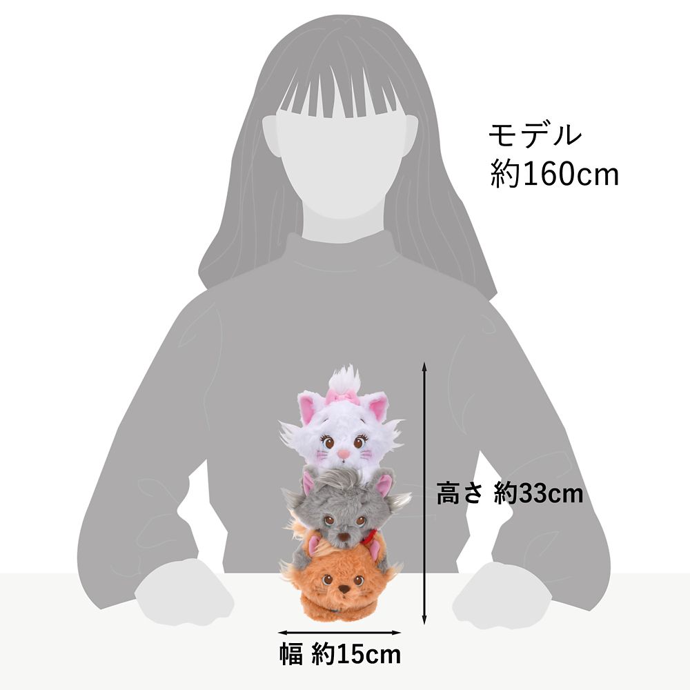 マリー、ベルリオーズ、トゥルーズ おしゃれキャット ぬいぐるみ DISNEY CAT DAY 2025