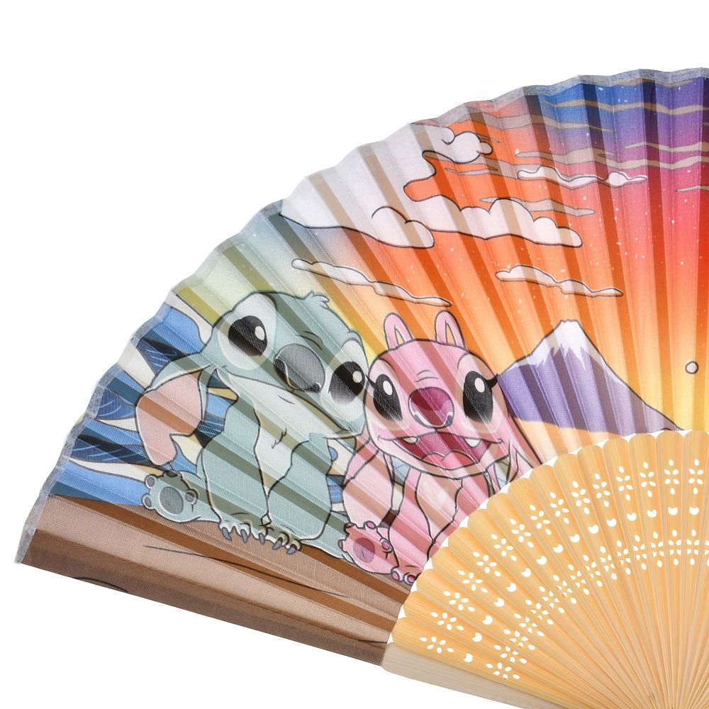 スティッチ、エンジェル、スクランプ 扇子 Japan Original