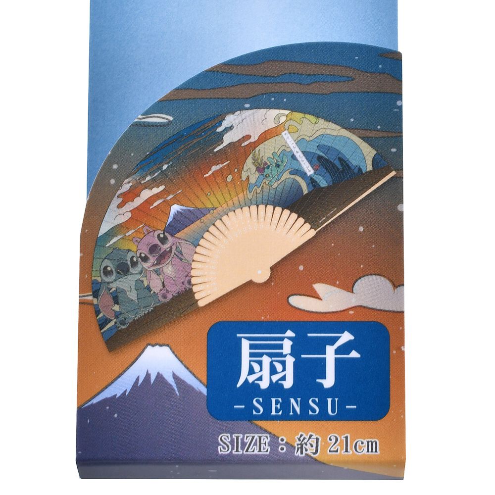 スティッチ、エンジェル、スクランプ 扇子 Japan Original