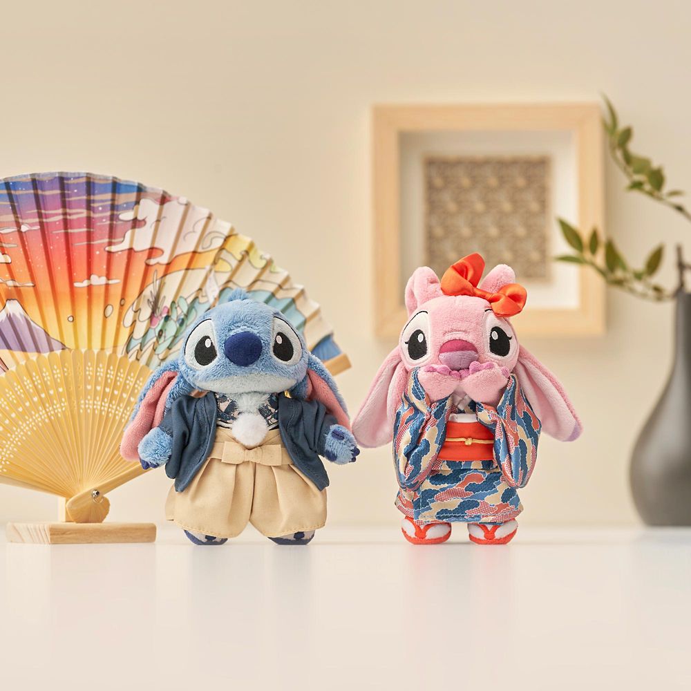 スティッチ、エンジェル、スクランプ 扇子 Japan Original