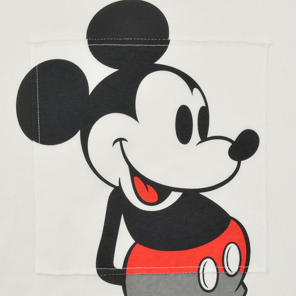 ミッキー 半袖Tシャツ リメイク風 スタンディングポーズ ホワイト MAGICAL LABEL