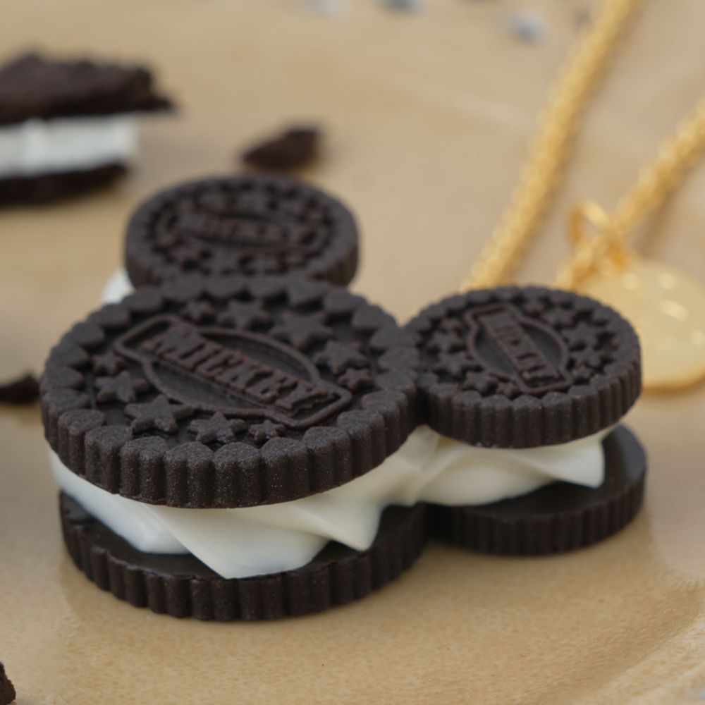 【キューポット】ミッキーマウス/ネックレス　クリームサンド ココア クッキー