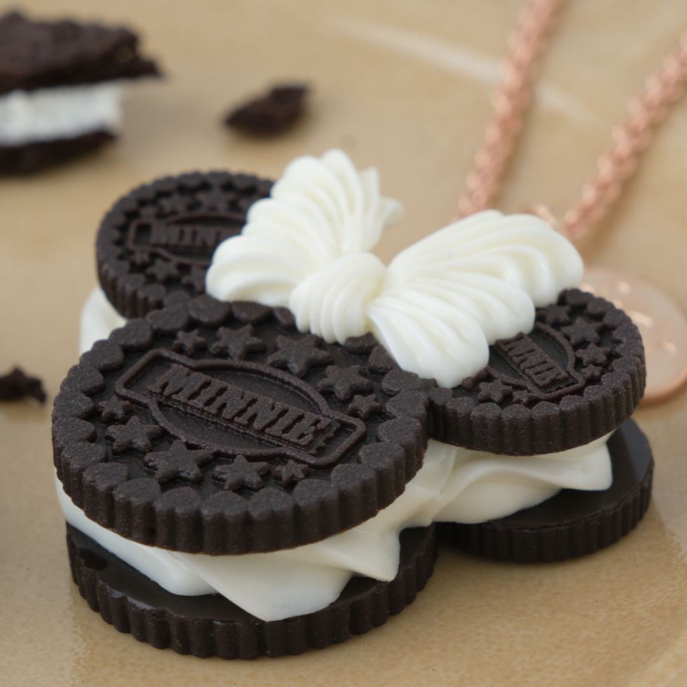 【キューポット】ミニーマウス/ネックレス　クリームサンド ココア クッキー