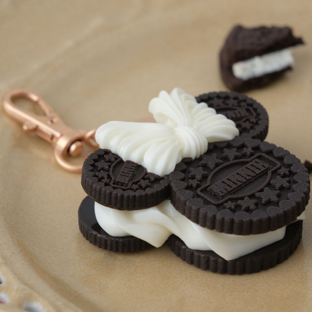 【キューポット】ミニーマウス/バッグチャーム　クリームサンド ココア クッキー