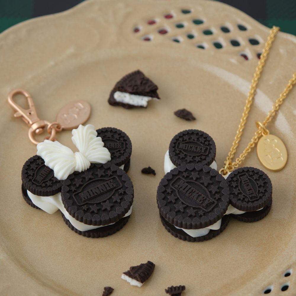 【キューポット】ミニーマウス/バッグチャーム　クリームサンド ココア クッキー