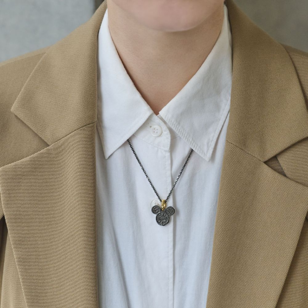 【キューポット】ミッキーマウス/ネックレス　ココア クッキー