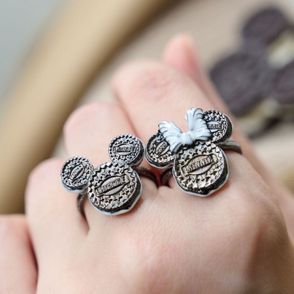 【キューポット】ミッキーマウス/リング　13号　ココア クッキー