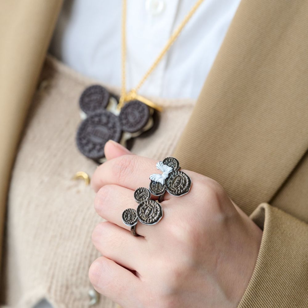 【キューポット】ミッキーマウス/リング　13号　ココア クッキー