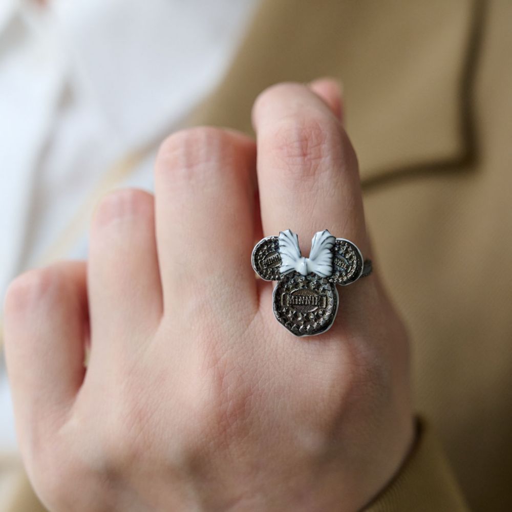 【キューポット】ミニーマウス/リング　11号　ココア クッキー