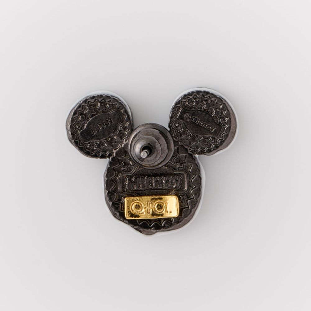 【キューポット】ミッキーマウス/ピアス　ココア クッキー