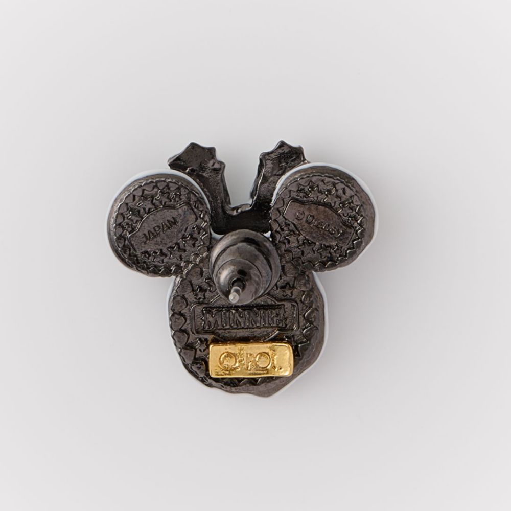 【キューポット】ミニーマウス/ピアス　ココア クッキー