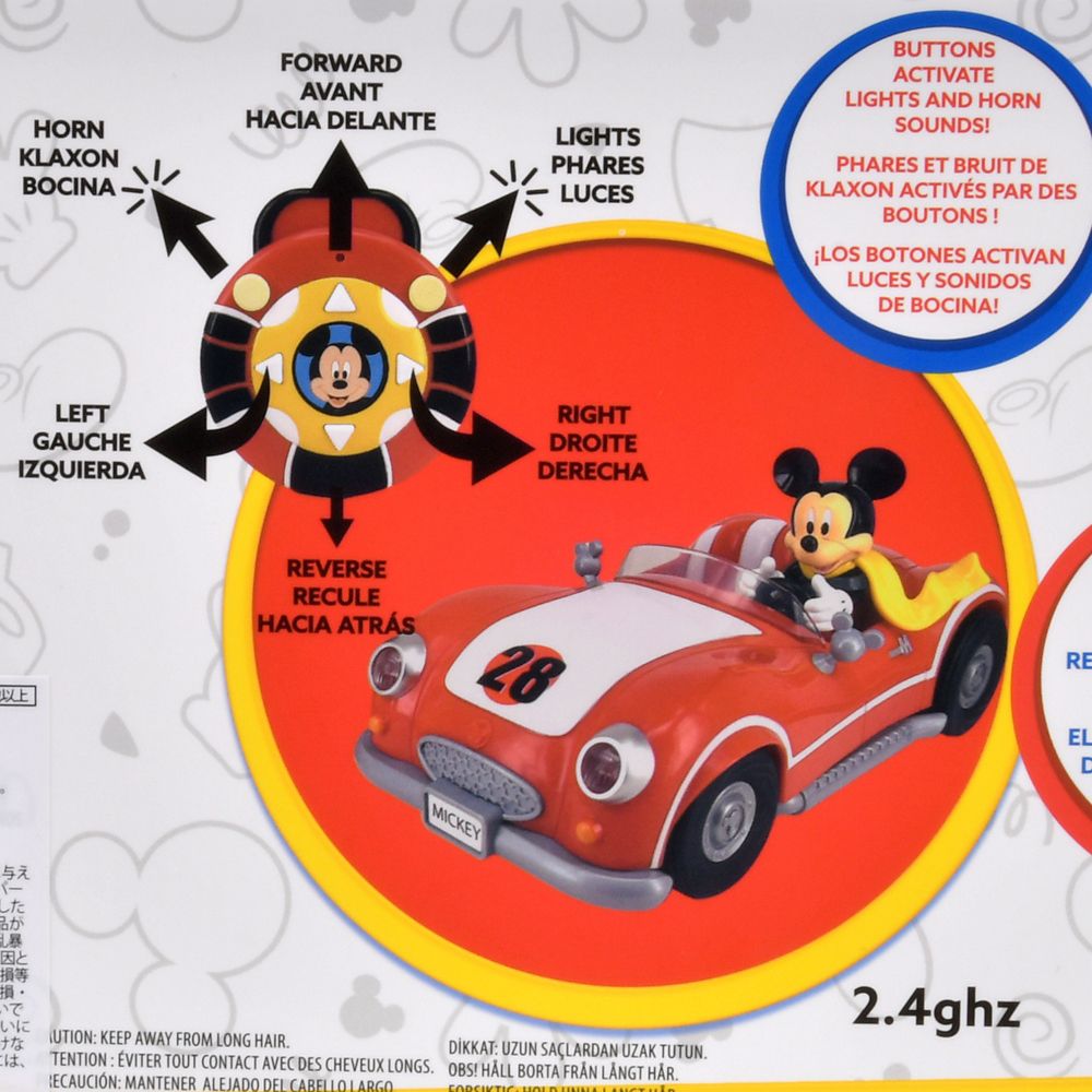ミッキー おもちゃ リモコンカー ライトアップ＆サウンド Roadster