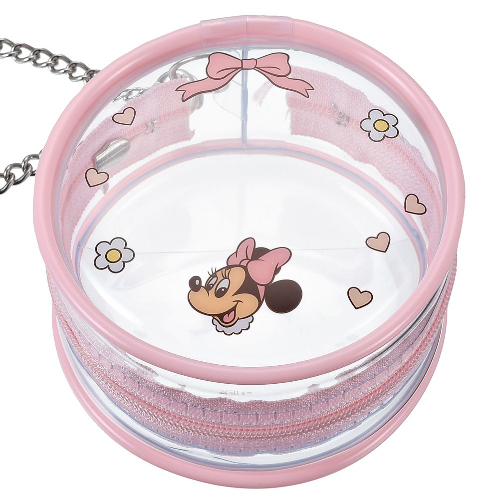 ミニー ポーチ 丸型 クリア チェーンタイプ