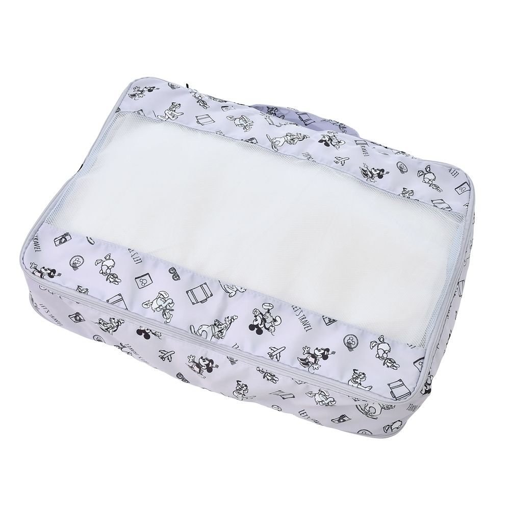 ミッキー＆フレンズ 衣類圧縮収納ポーチ(L) パープル DISNEY TRAVEL