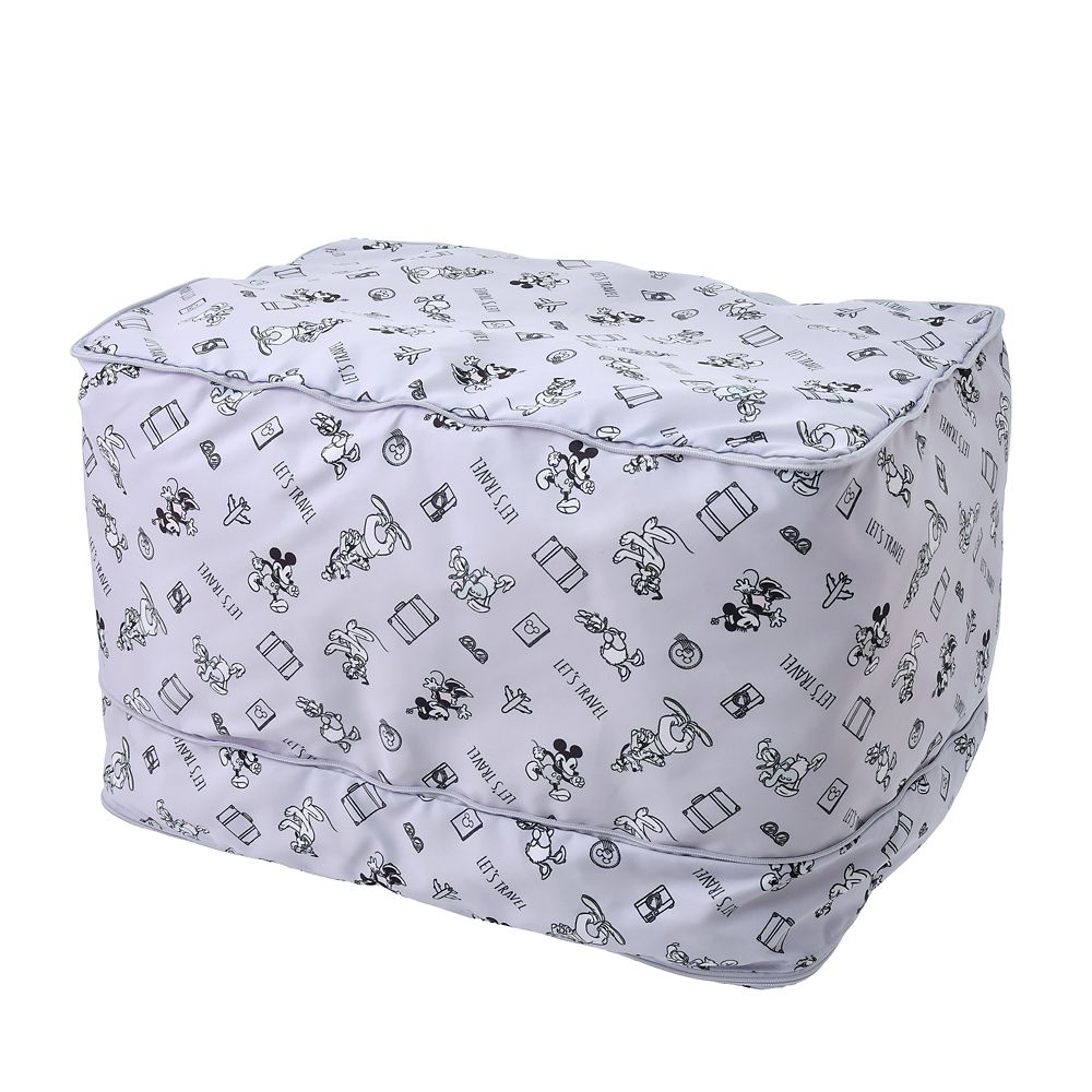ミッキー＆フレンズ 衣類圧縮収納ポーチ(L) パープル DISNEY TRAVEL