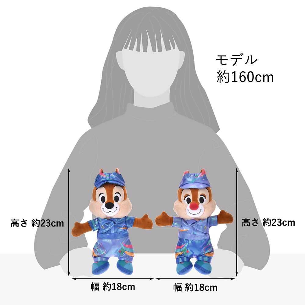 チップ＆デール ぬいぐるみ DISNEYLAND RESORT 70TH CELEBRATION