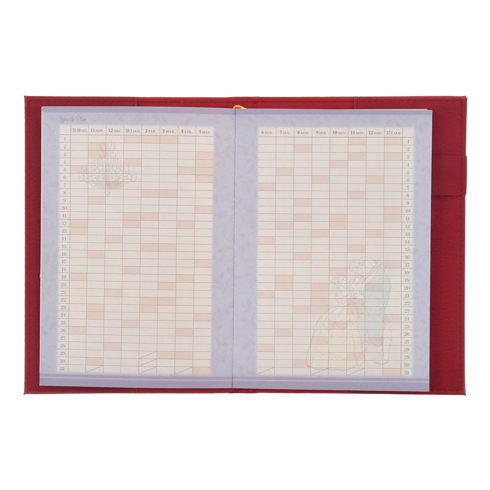 美女と野獣 手帳・スケジュール帳 B6 型押し CALENDAR＆ORGANIZER 2026