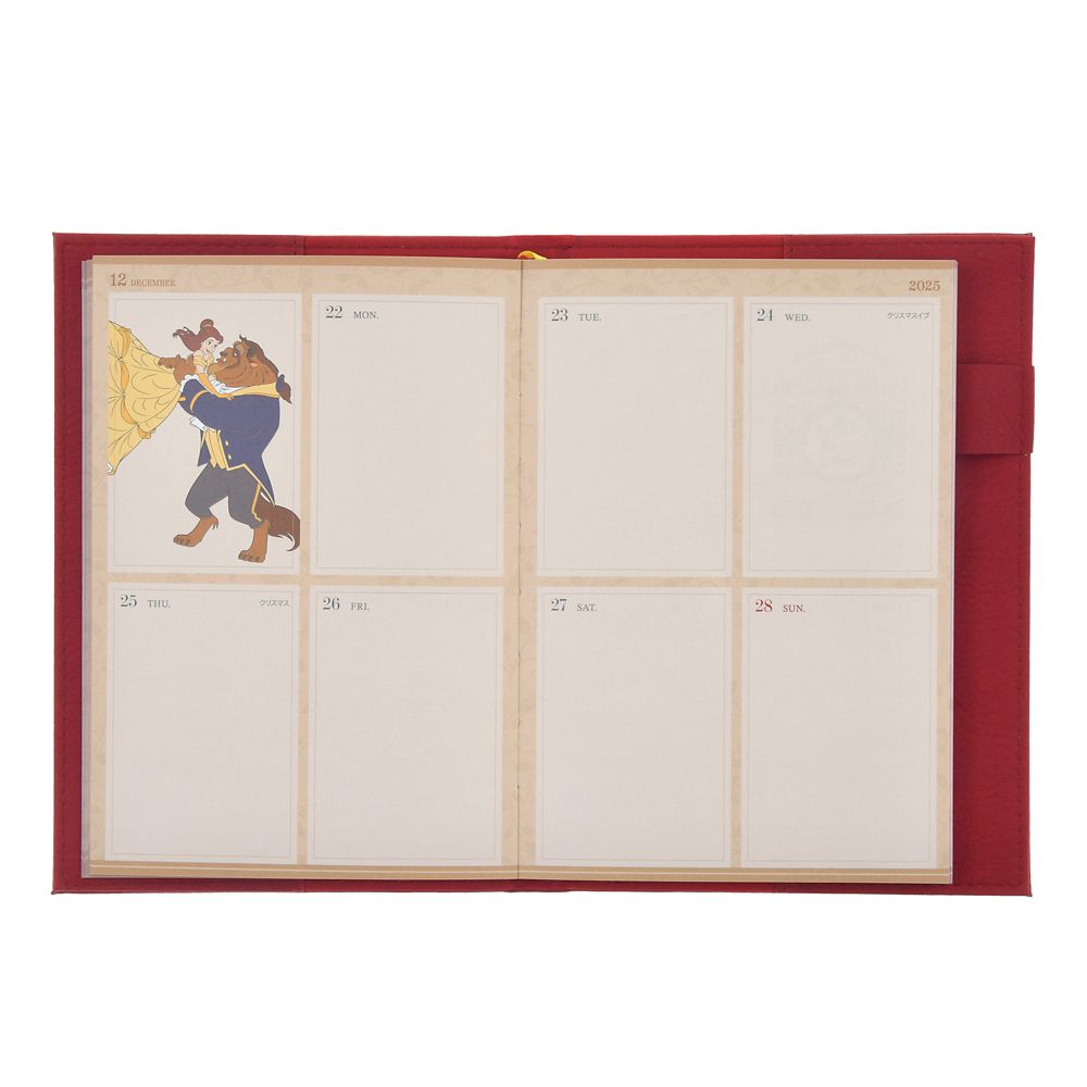 美女と野獣 手帳・スケジュール帳 B6 型押し CALENDAR＆ORGANIZER 2026