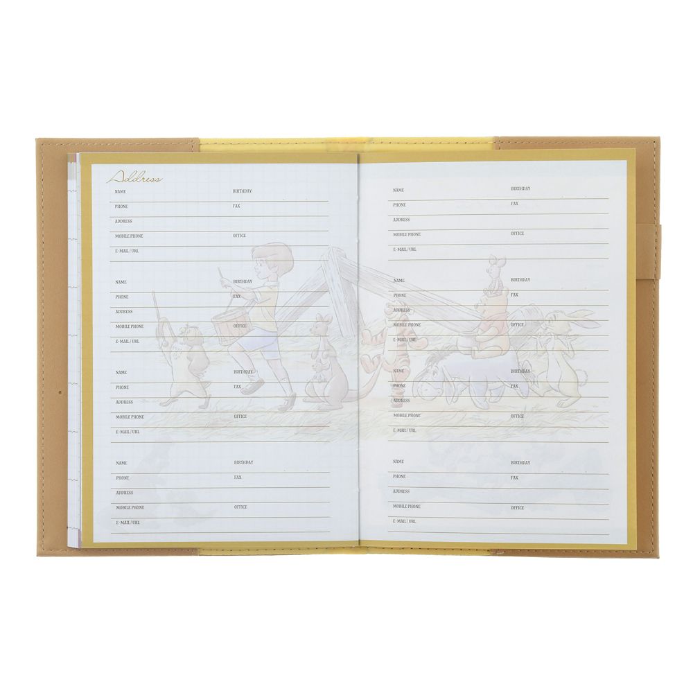 プー＆フレンズ 手帳・スケジュール帳 B6 型押し CALENDAR＆ORGANIZER 2026